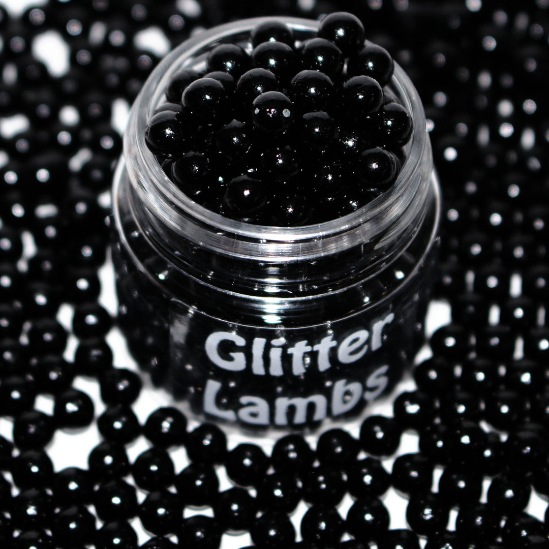 Mr. Crow Bird Baked Me A Bowl of black Beans Black Beads by GlitterLambs.com