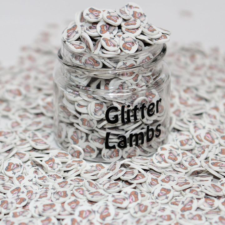 Peekaboo Moo Highland Cow Clay Slices Sprinkles 5mm by GlitterLambs.com