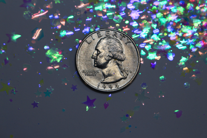 Pixie Dust Iridescent Glitter by GlitterLambs.com Arts, Crafts, Nail Art, Resin, DIY Projects. Hearts, Stars, Diamonds, Hex.
