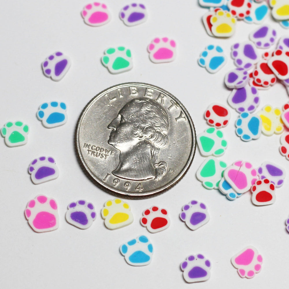 Playful Paws Parade Clay Slices Paw Prints by GlitterLambs.com Puppy Dog paws