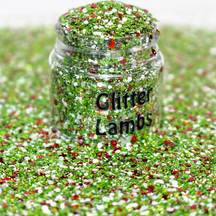 Pucker Up & Give Me A Mistletoe Kiss Christmas Glitter by GlitterLambs.com
