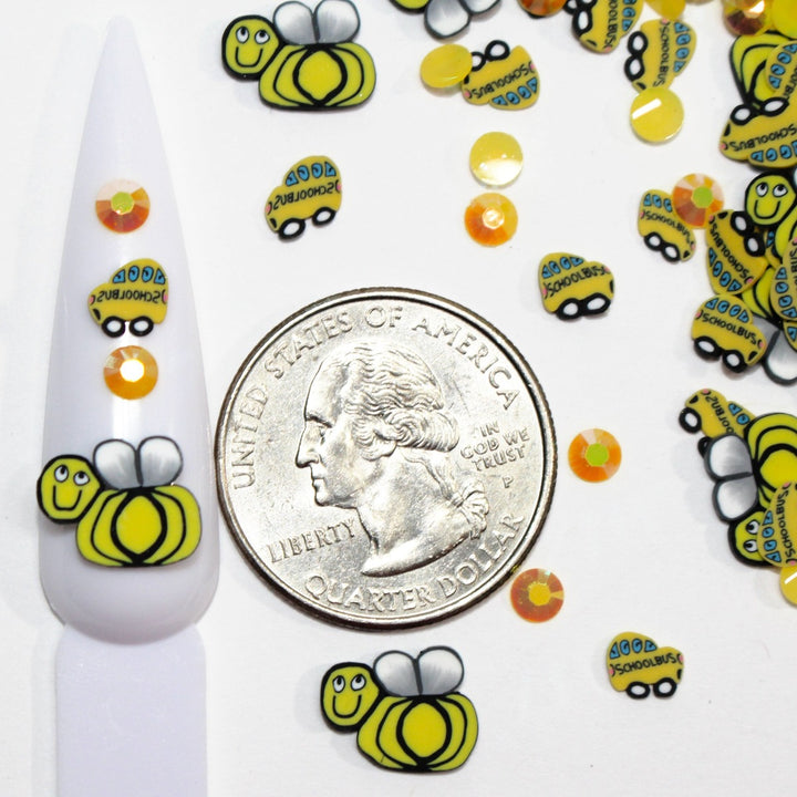 The Bees On The Bus Go Round And Round Clay Sprinkles by GlitterLambs.com