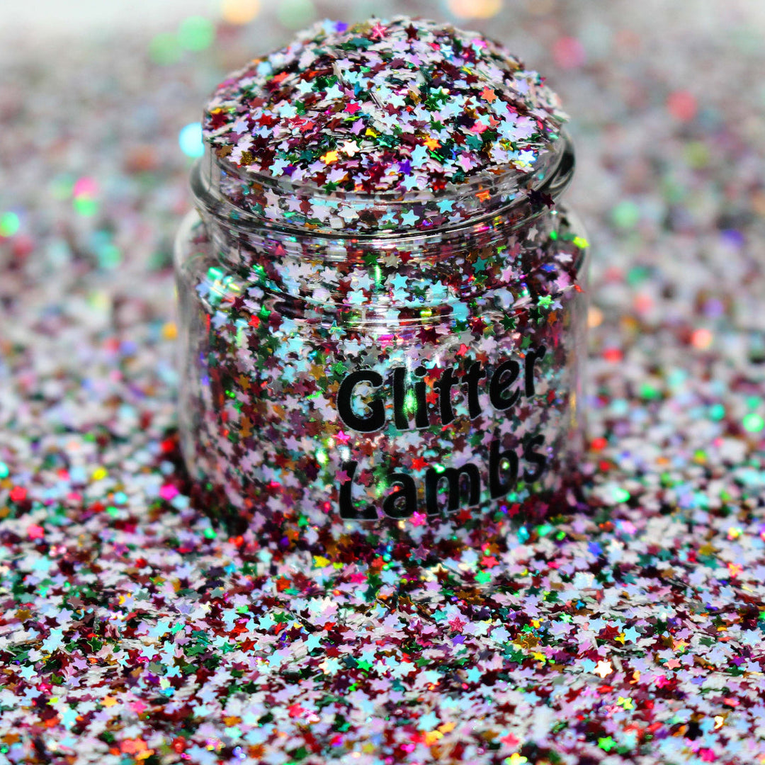 Tiny Star Parade Glitter by GlitterLambs.com 1mm (.040)