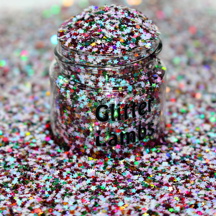 Tiny Star Parade Glitter by GlitterLambs.com 1mm (.040)