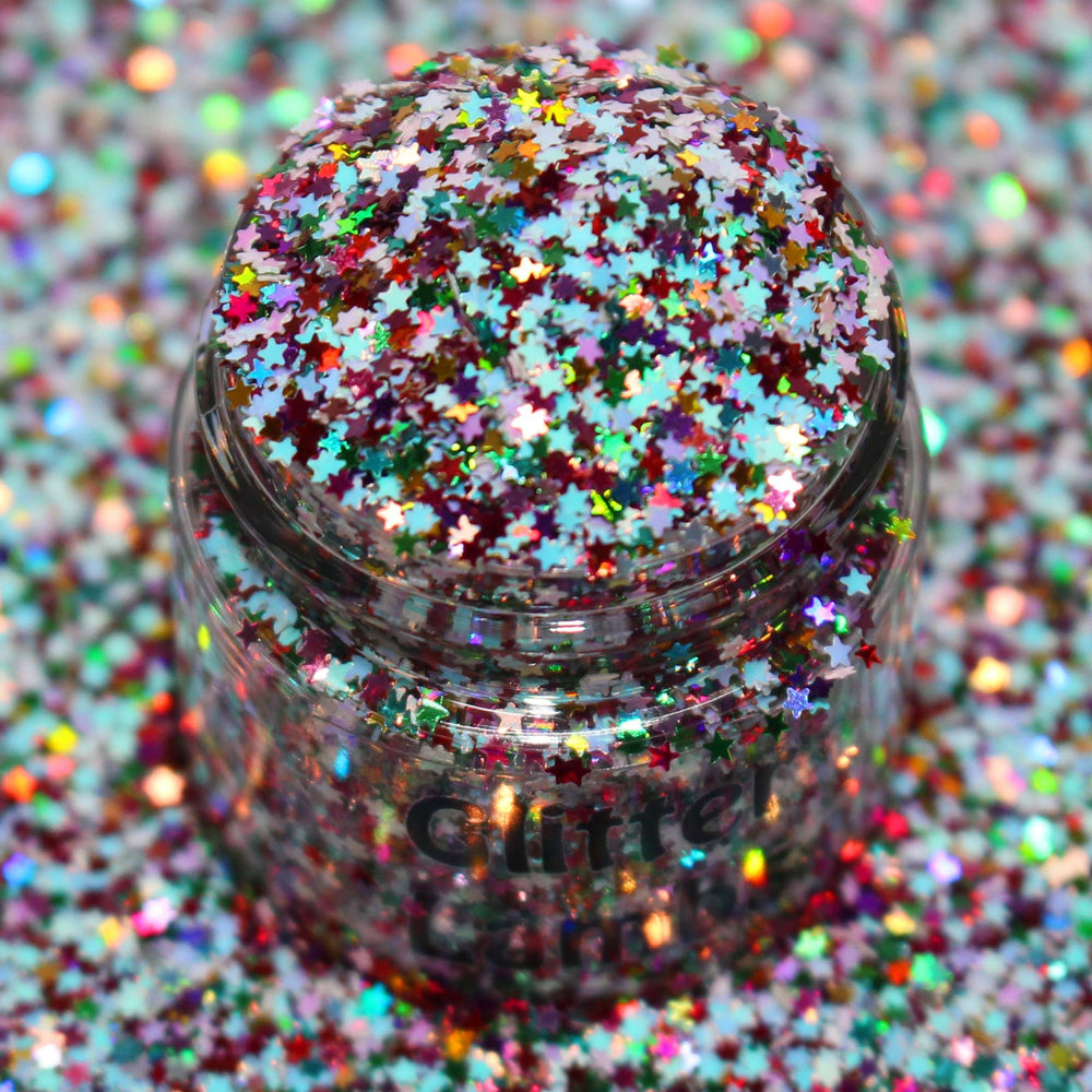 Tiny Star Parade Glitter by GlitterLambs.com 1mm (.040)