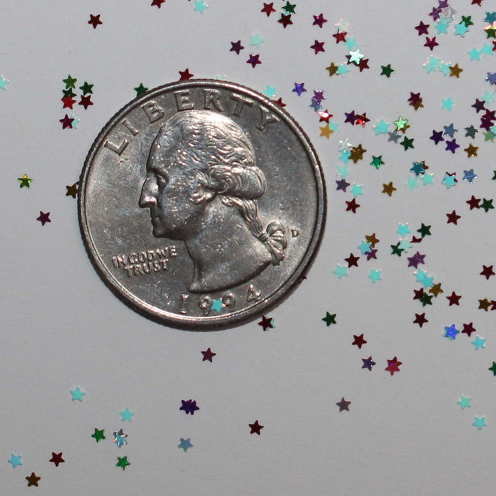 Tiny Star Parade Glitter by GlitterLambs.com 1mm (.040)