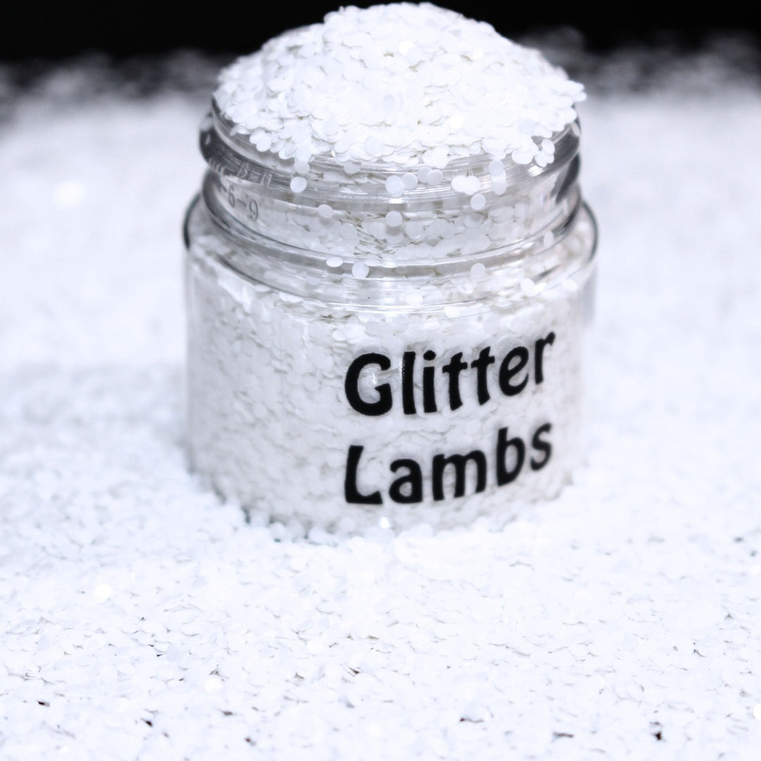 Winter Weather Expected (.040) Christmas White Dot Glitter by GlitterLambs.com
