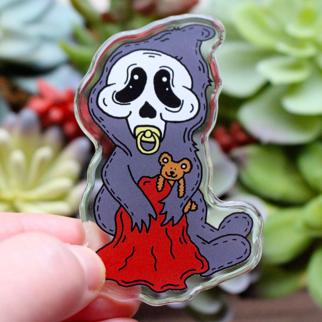 Baby Ghostface Scream Halloween Magnet