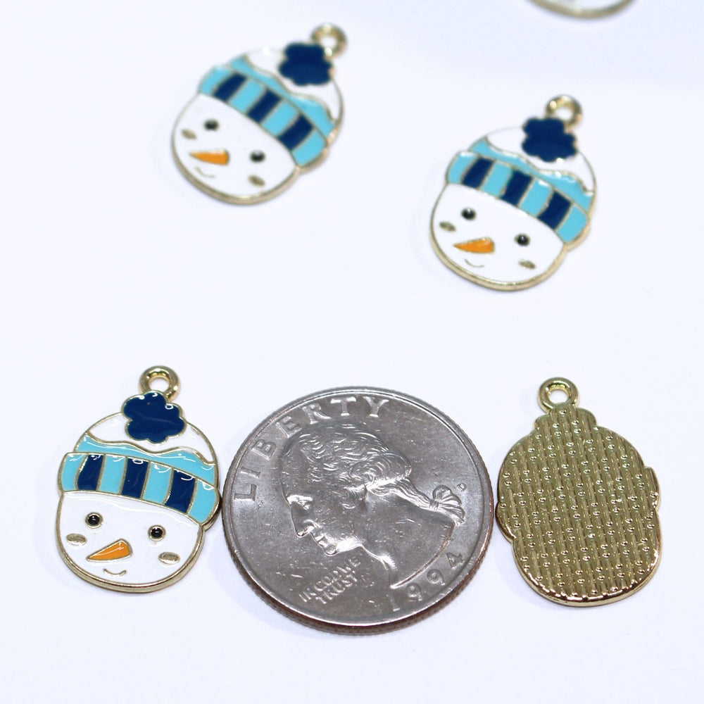 Snowman Christmas Necklace Charm by GlitterLambs.com