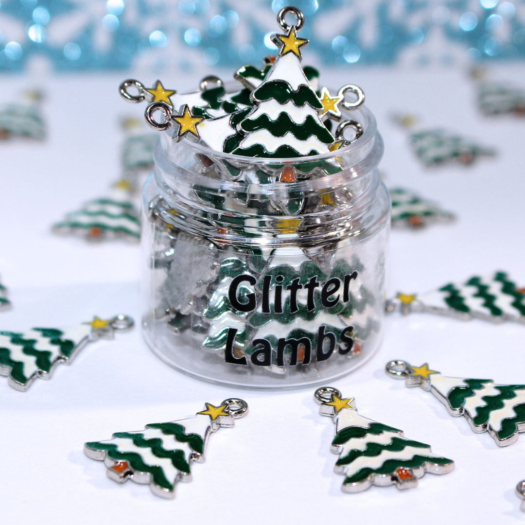 Christmas Tree Necklace Charm by GlitterLambs.com