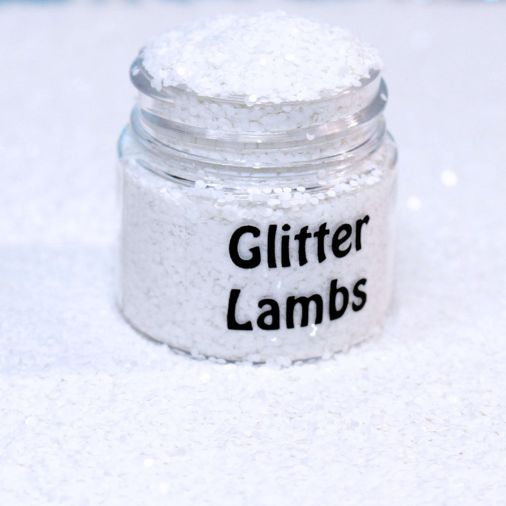 It's Snowing White Dot Christmas Glitter by GlitterLambs.com Glitter size is .030