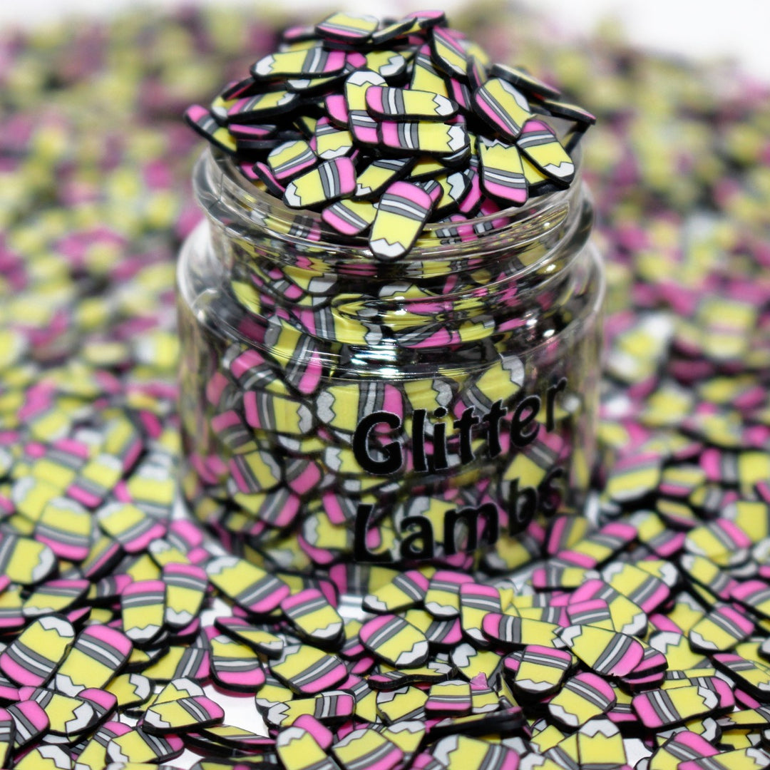 School Pencil Clay Sprinkles by GlitterLambs.com