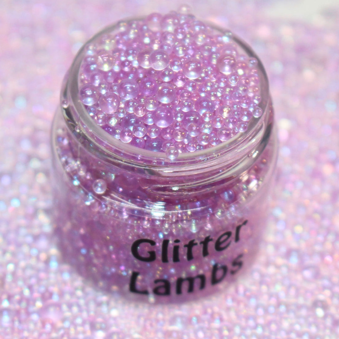 A Gnome Ate My Lavender Garden (1-3mm) Lilac Purple Caviar beads 1-3mm by GlitterLambs.com