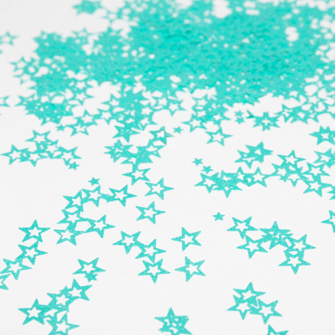 Aqua Hollow Stars glitter by GlitterLambs.com