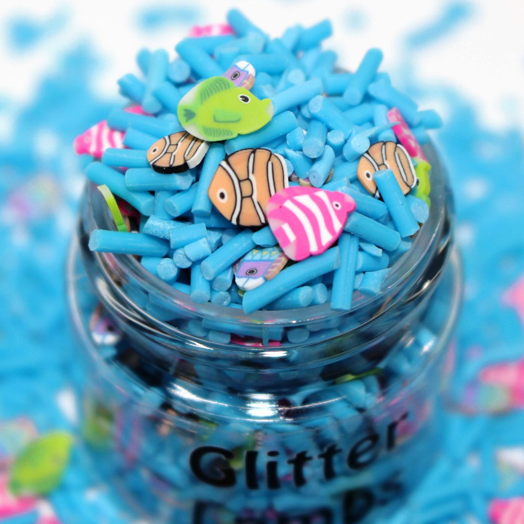Aquarium Fake Clay Sprinkles & fish  by GlitterLambs.com
