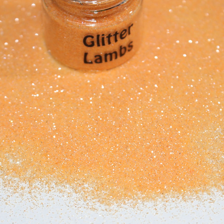 Behold! Your Ghost Host Has Arrived (.008) Orange Pastel Halloween Glitter by GlitterLambs.com