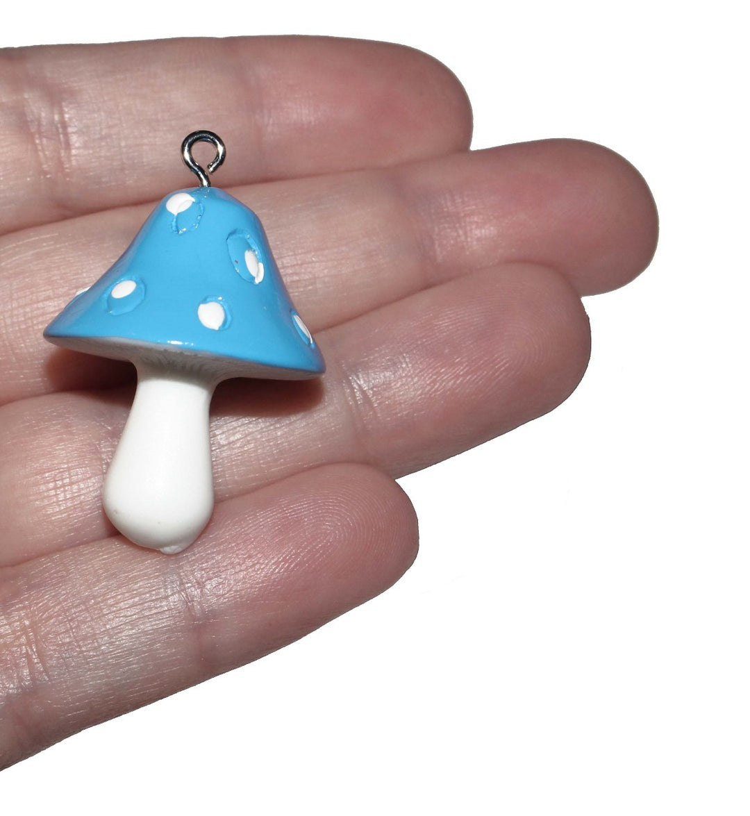Blue Mushroom Charms by GlitterLambs.com