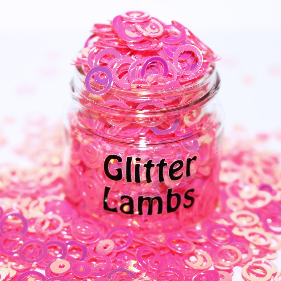 Pink Bubblegum Hula Hoops glitter by GlitterLambs.com