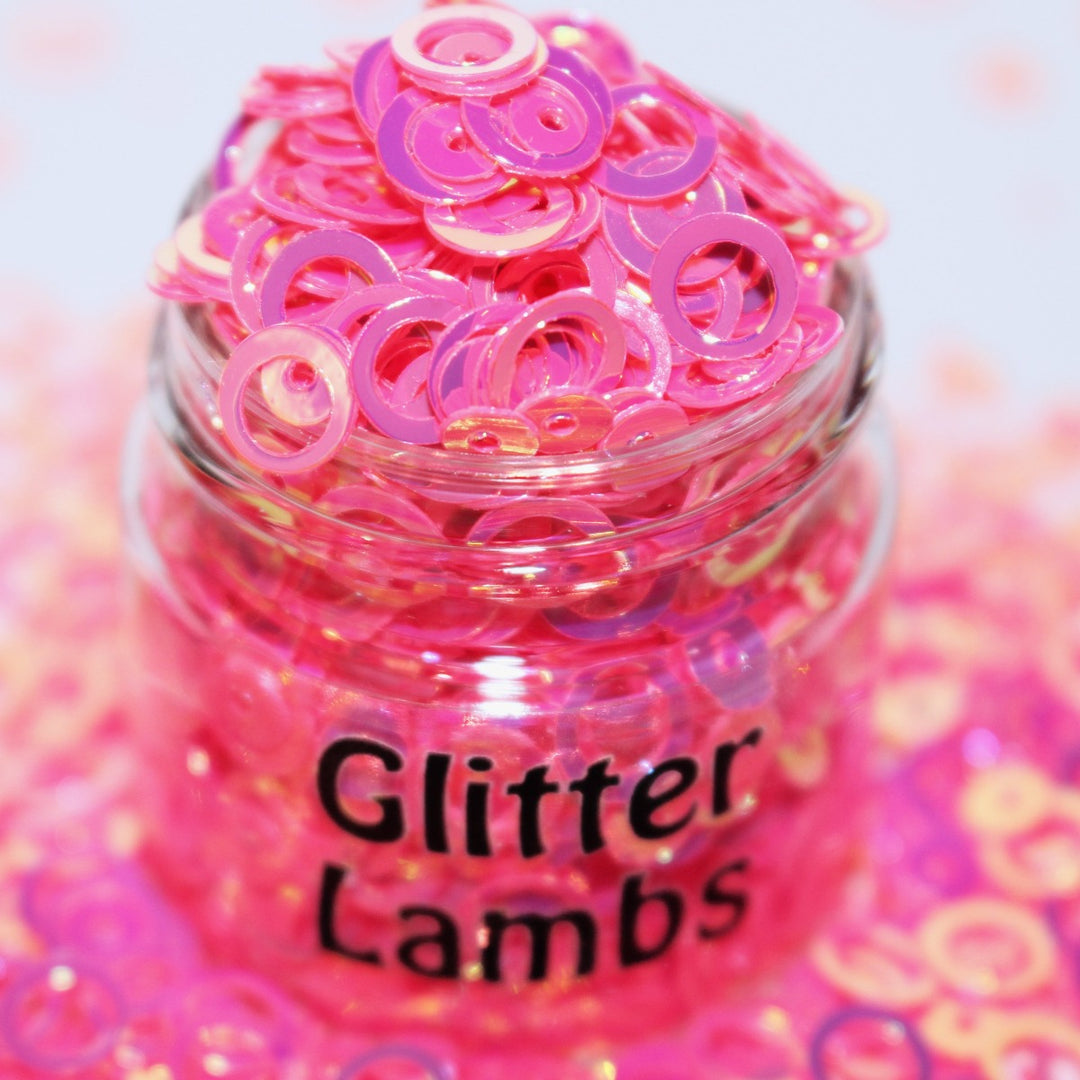 Pink Bubblegum Hula Hoops glitter by GlitterLambs.com