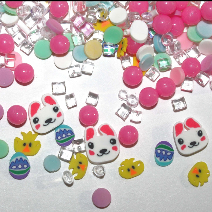 Bunnies And Eggs And Chicks, Oh My! Clay Sprinkles by GlitterLambs.com