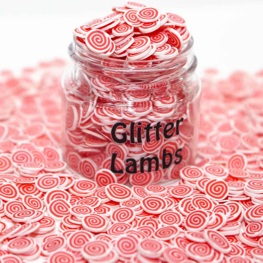 Candy Cane Dessert Rolls Christmas Red and White by Glitterlambs.com