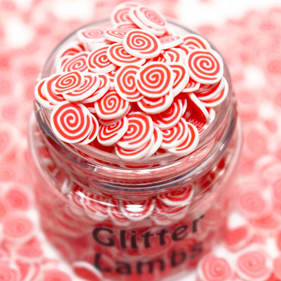 Candy Cane Dessert Rolls Christmas Red and White by Glitterlambs.com