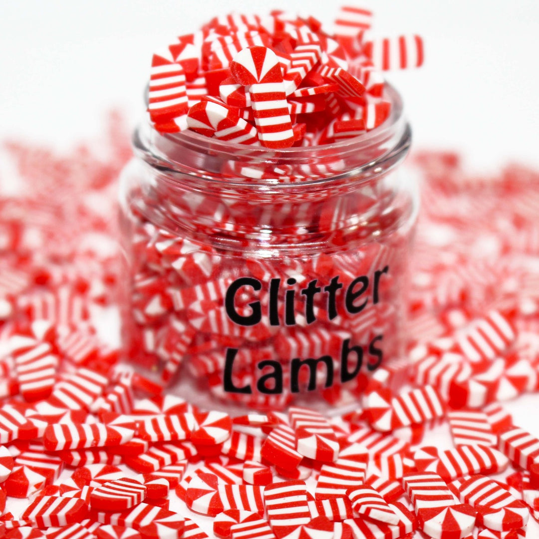 Candy Cane Lane Christmas Clay Sprinkles by GlitterLambs.com