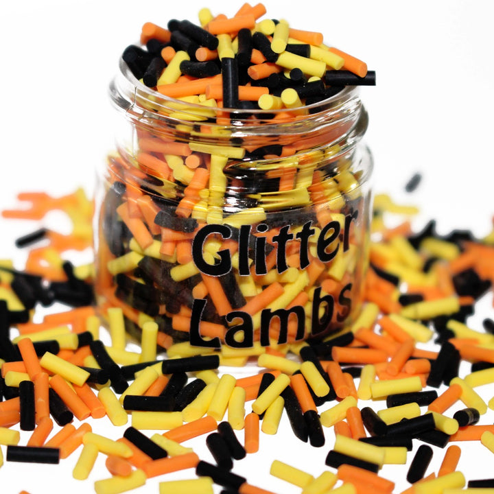 Candy Corn October Halloween Clay Sprinkles by GlitterLambs.com