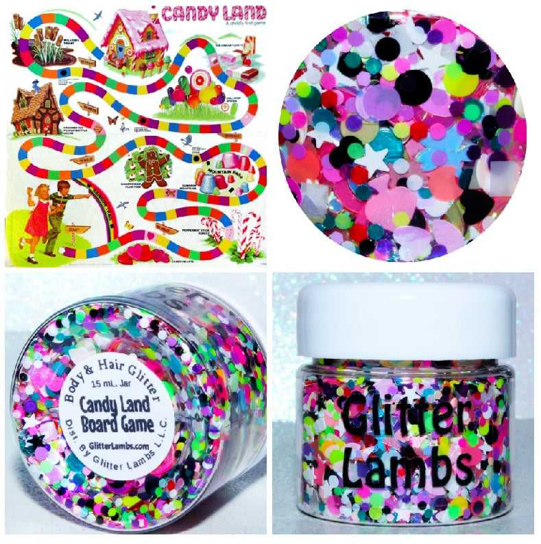 Candy Land Board Game from the Candy Land Glitter Collection by Glitter Lambs | GlitterLambs.com