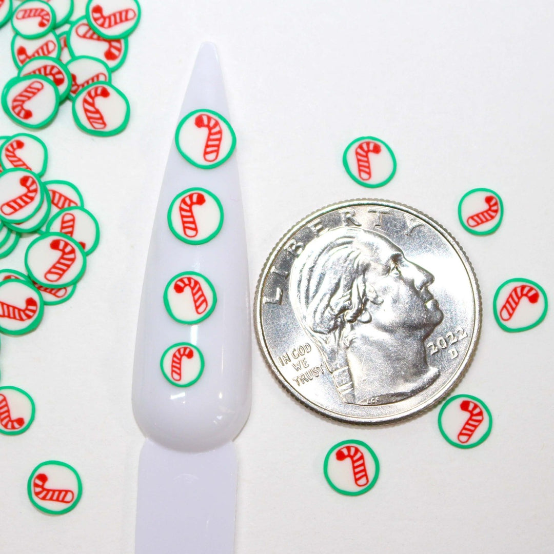 Candy Cane Mint Cookies Christmas Clay Sprinkles by GlitterLambs.com