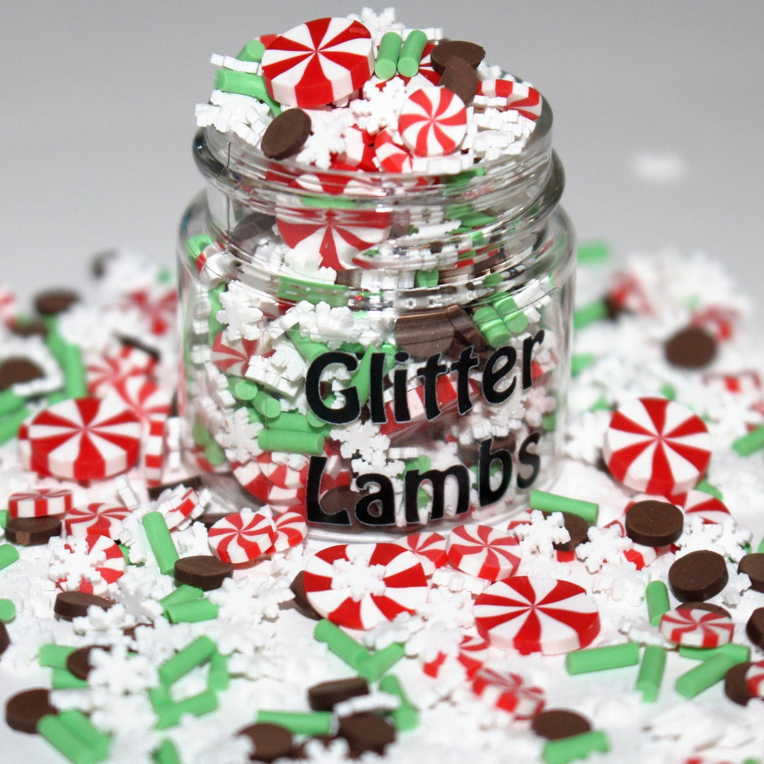 Candyland Forest Blizzard Christmas Clay Sprinkles by GlitterLambs.com
