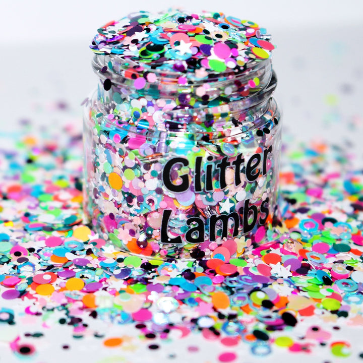 Care Bear Countdown Glitter. Great for arts, crafts, nails, resin,a acrylic pouring, etc. 