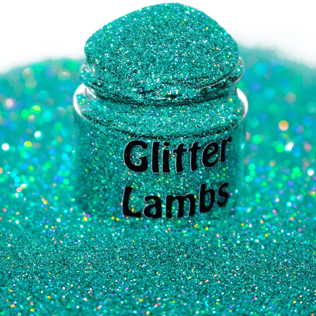 Celebrity Holographic Glitter by GlitterLambs.com Aqua Green