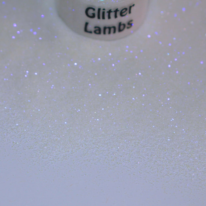 Coconut Snow Cone Cosmetic White Iridescent Glitter (.004) by GlitterLambs.com