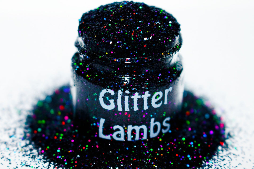 Cyberpunk AI Controlled Dream Glitter by GlitterLambs.com | Black Holographic Glitter