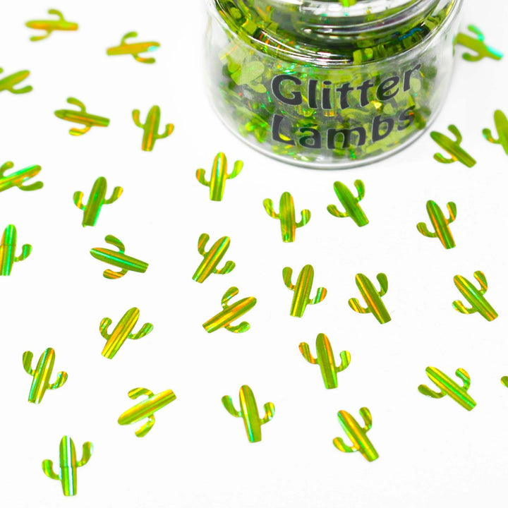 Desert Cactus Green Holographic Glitter 8mm