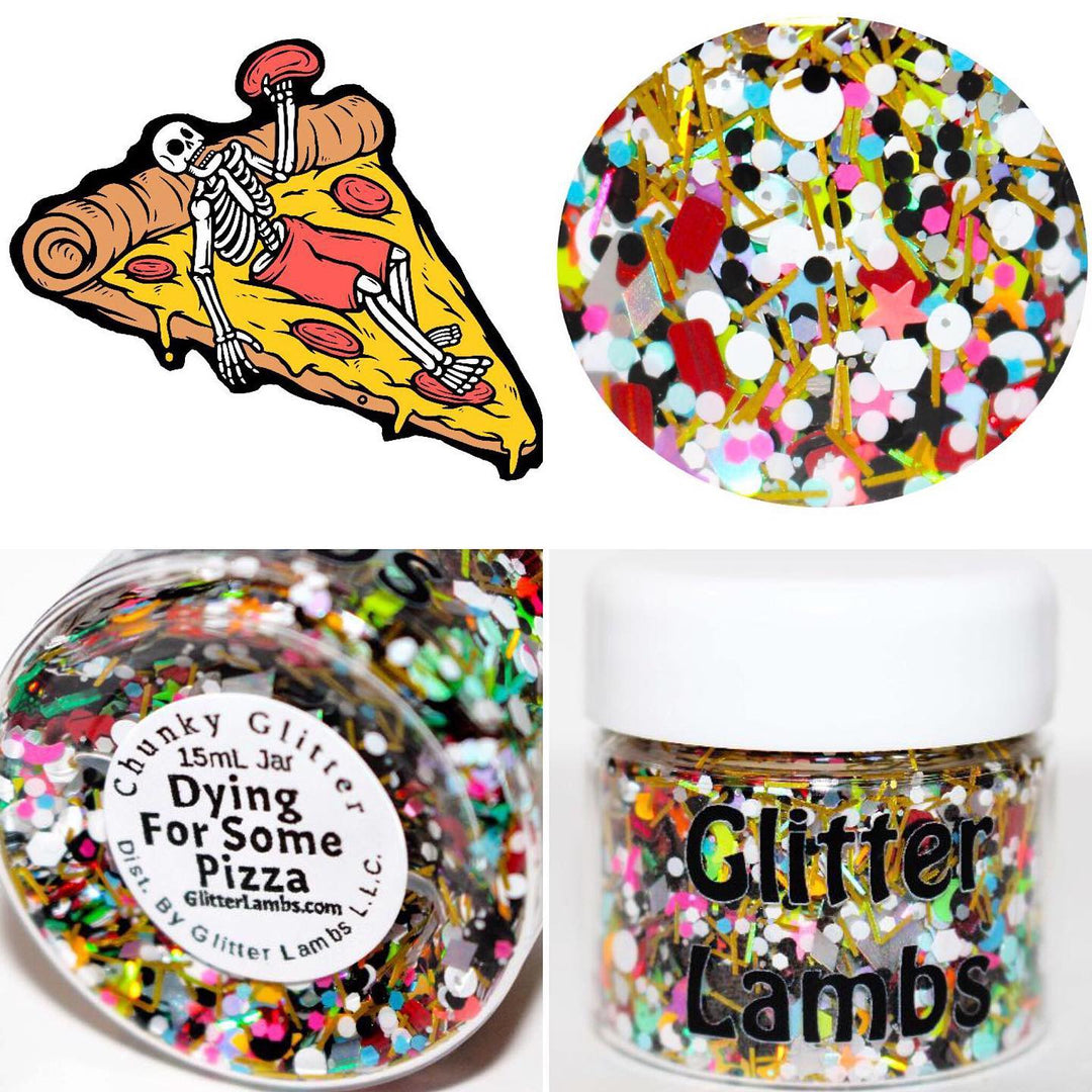 Dying For Some Pizza Glitter by GlitterLambs.com