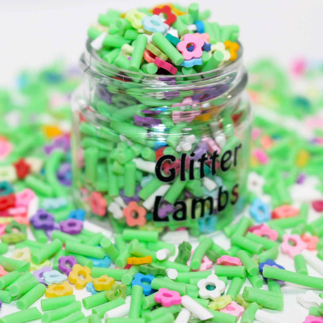 Easter Basket Grass Clay Sprinkles by GlitterLambs.com
