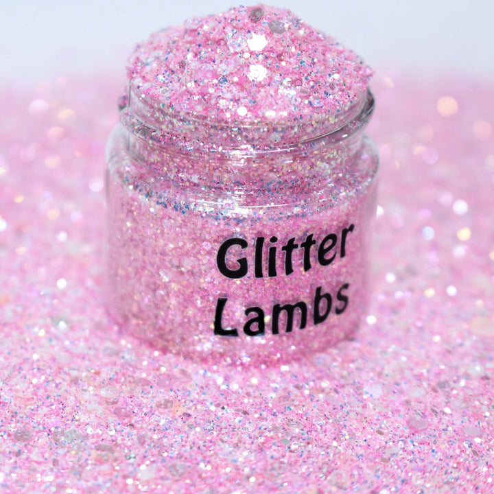 Easter Bunny Land Pink Glitter by GlitterLambs.com