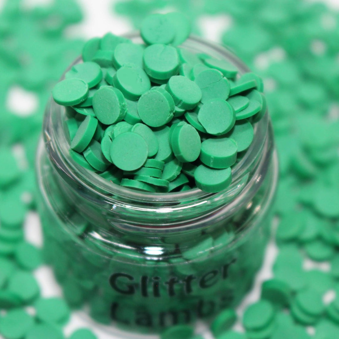 Elf Checkers Green Christmas Dot Clay Sprinkles by GlitterLambs.com