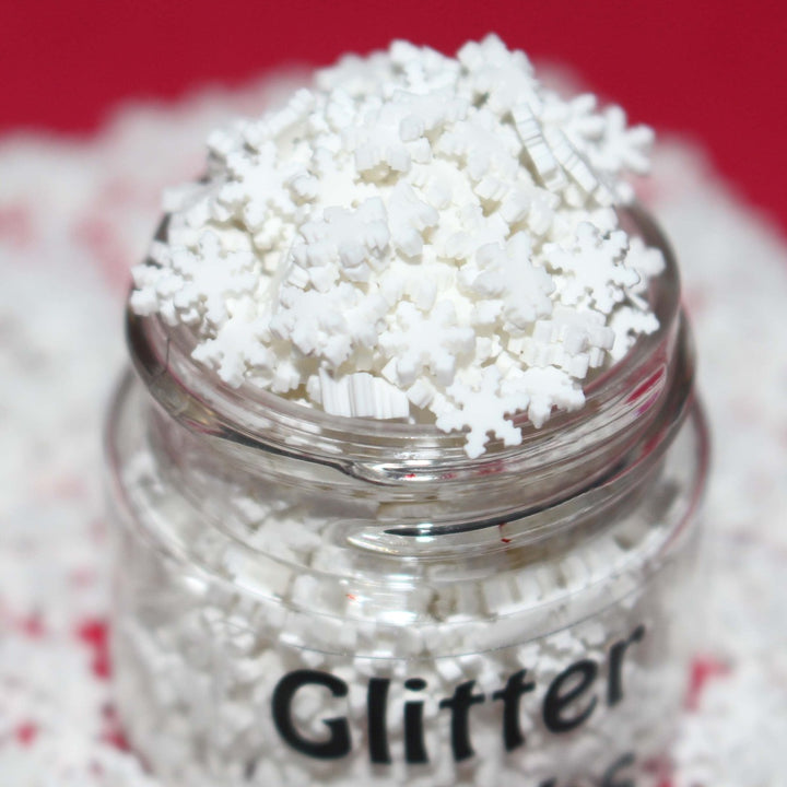 Falling Snowflakes Christmas Clay Sprinkles by GlitterLambs.com