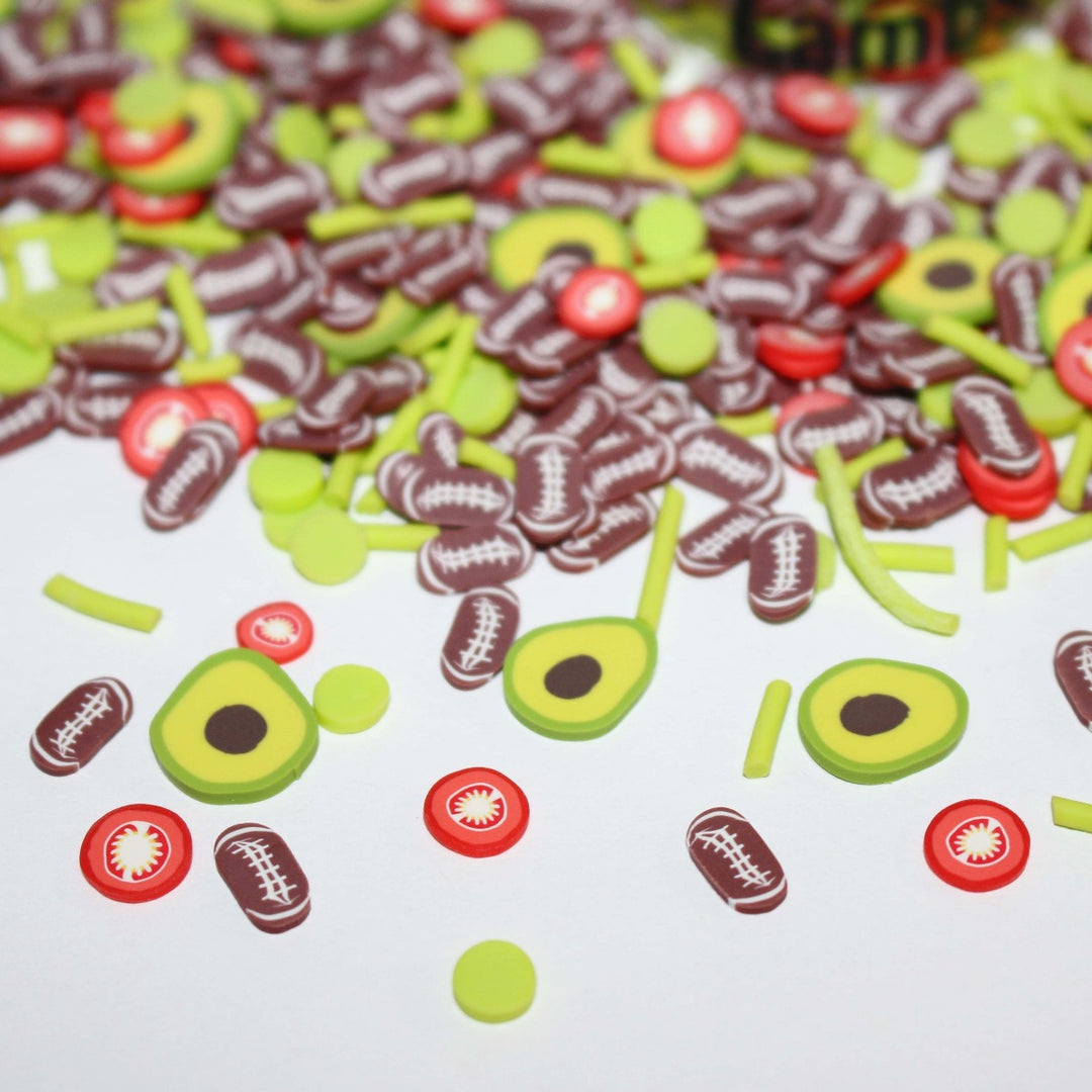 Football &amp; Avocado Dip Fake Sprinkles by GlitterLambs.com