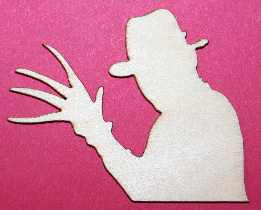 Freddy Krueger A Nightmare On Elm Street Halloween Laser Cut Wood Shapes