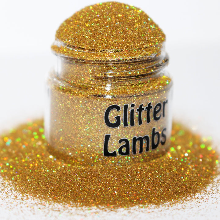 Gold Digger glitter. Size is .004. Great for crafts, nails, resin, etc. Jar is 15 mL. by GlitterLambs.com
