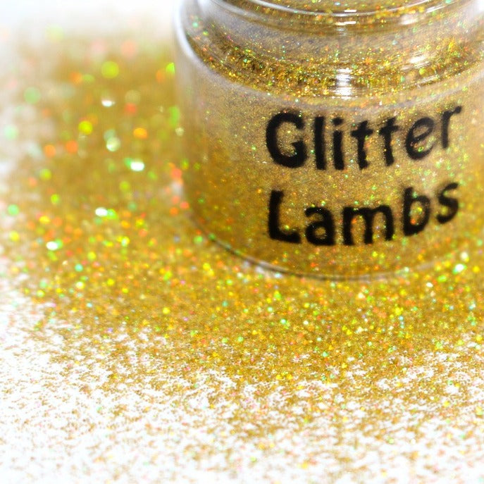 Gold Digger glitter. Size is .004. Great for crafts, nails, resin, etc. Jar is 15 mL. by GlitterLambs.com