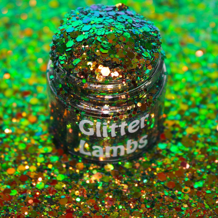 Gruesome Ghouls Green Chameleon Shifting Halloween Glitter by GlitterLambs.com