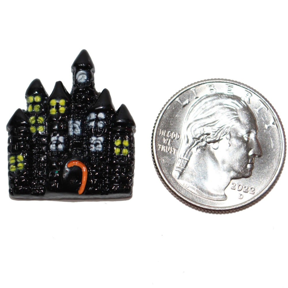 Haunted Mansion House Halloween Miniature Cabochon by GlitterLambs.com