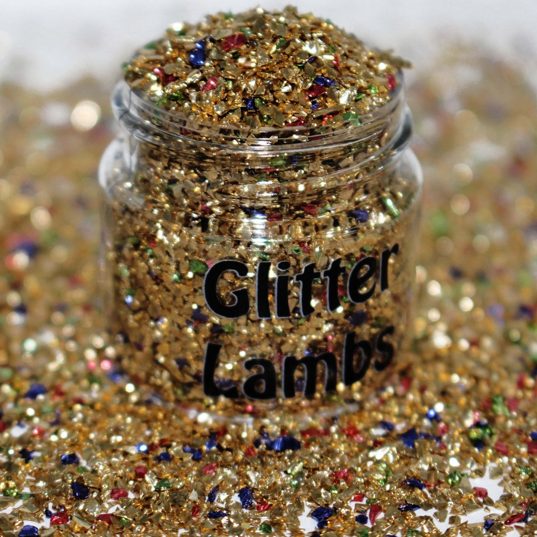 Hickory Dickory Dock Glitter by GlitterLambs.com. Part of the Mother Goose Nursery Rhymes Collection Tiny Rock Chips Stones