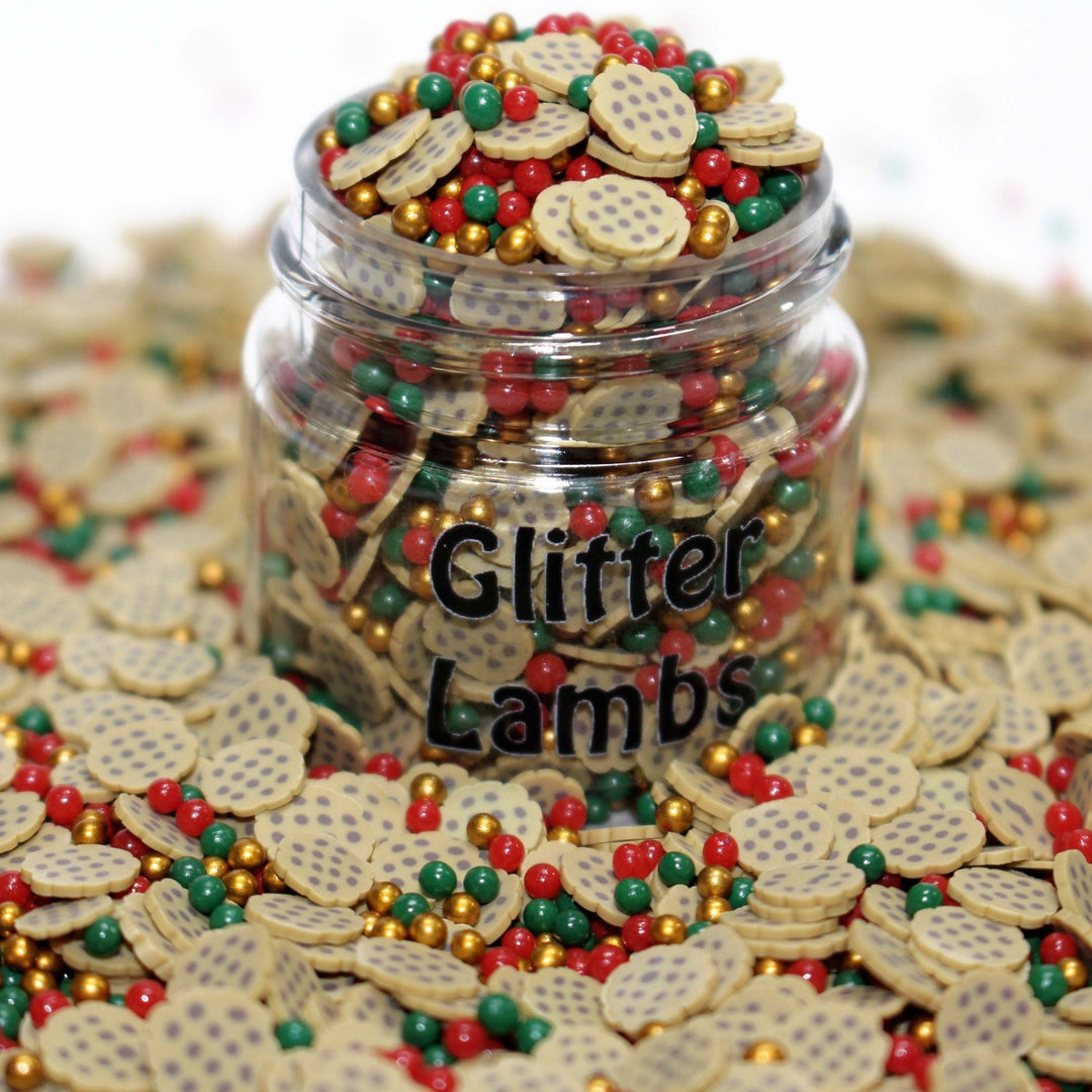 Holiday Cookies clay sprinkles and bead mix by Glitterlambs.com
