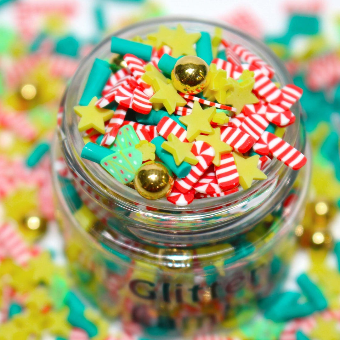 Holly Jolly Jamboree Christmas Clay Sprinkles and Bead Mix by GlitterLambs.com